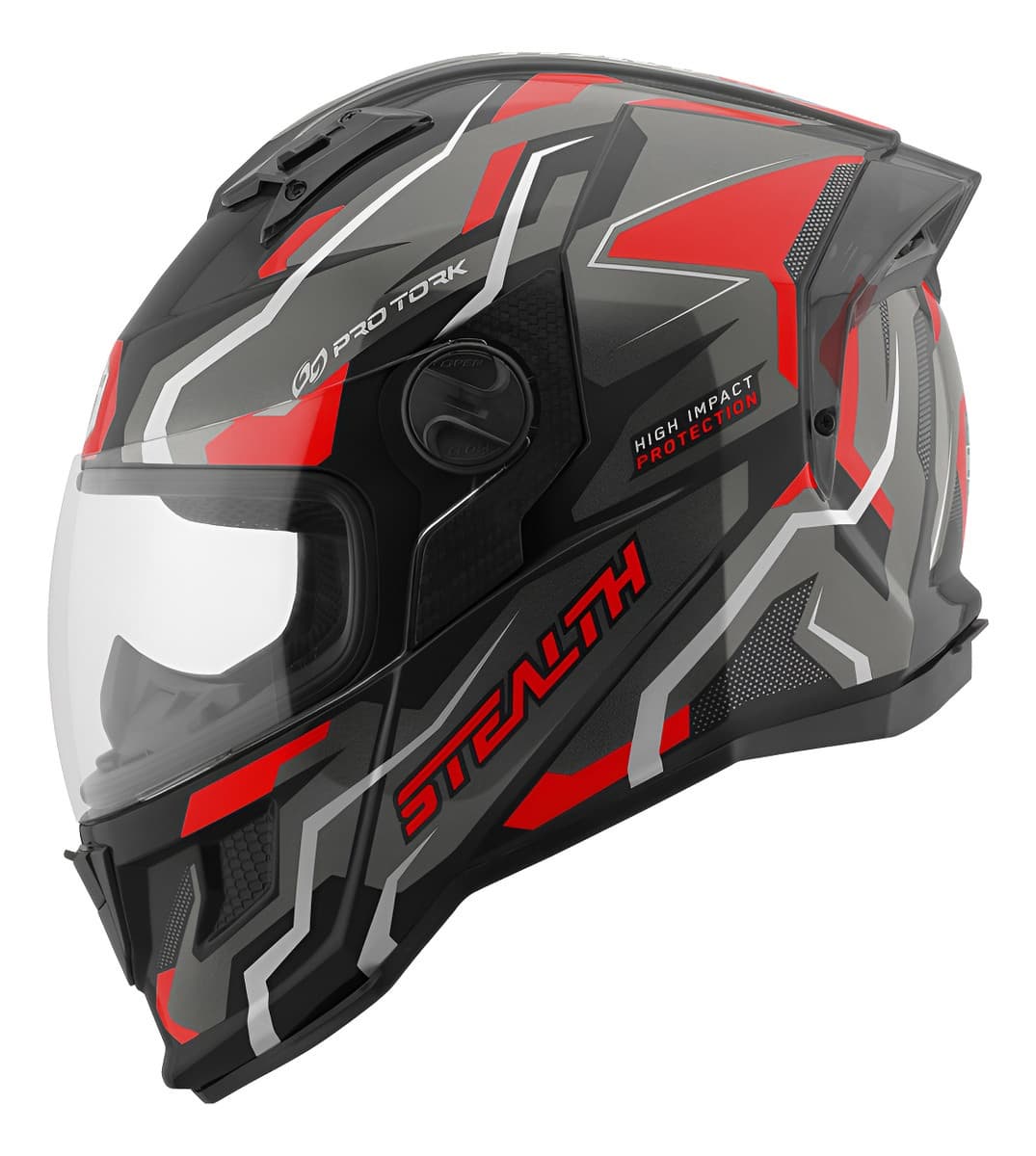 CASCO PROTORK STEALTH HAWK NEGRO-ROJO XL (62)