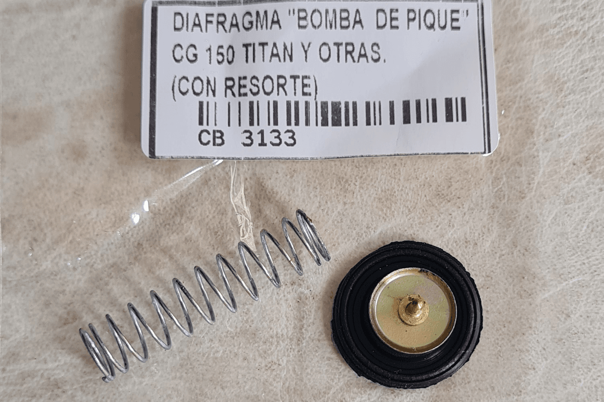 DIAFRAGMA DE CARBURADOR LATERAL CG150 (CON RESORTE)