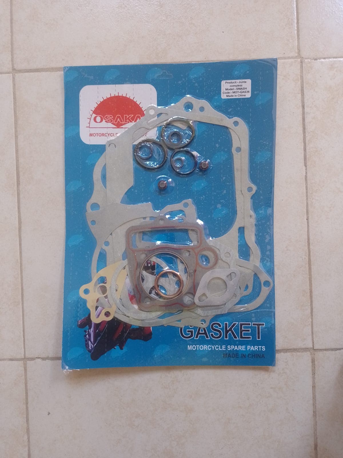 JUNTA DE MOTOR GILERA SMASH 110 CON ORING