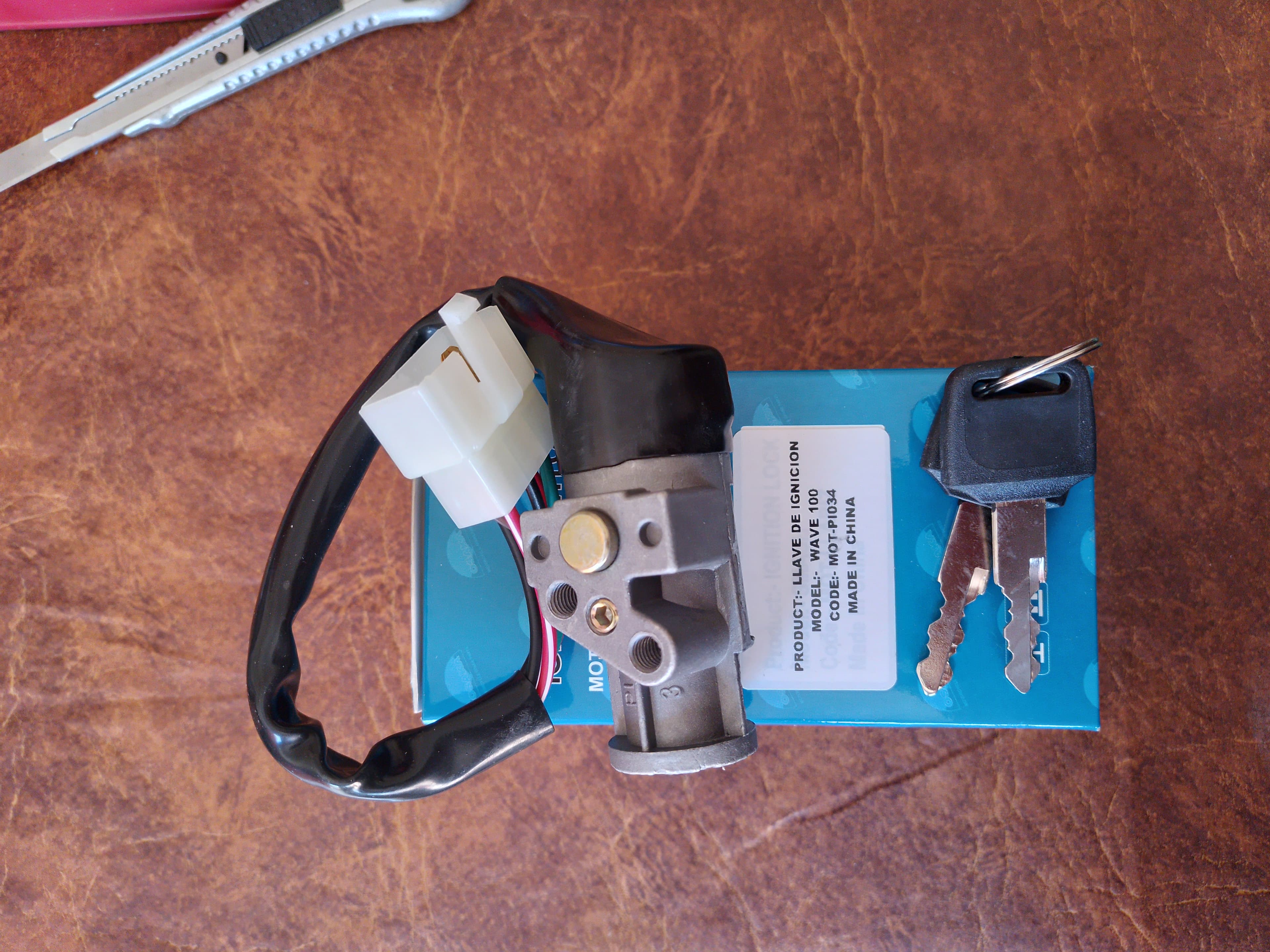 LLAVE DE CONTACTO HONDA WAVE 6 TERMINALES